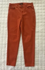 TAILORMADE Womens Pants 8 Rust Orange Slim Fit Stretch Mid Rise Ankle Casual