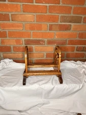 Vintage Wooden Rack Book Holder with Curved Duck Design