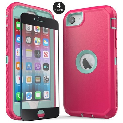 Pink For iPhone SE 3rd Gen 2022 2nd 2020 Case Shockproof Cover Screen Protector