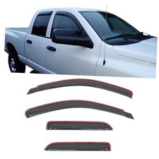 in Channel Window Visors Compatible with 2002-2008 Dodge Ram 1500 Quad Cab