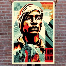 Shepard Fairey  VOTING RIGHTS ARE HUMAN RIGHTS - Signed & Numbered to 550 -OBEY