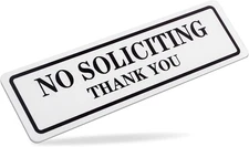 No Soliciting Sign for House That Keeps Solicitors Away Super strong tape for a