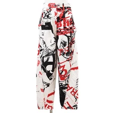 Vivienne Westwood Red Label Sarouel Pants Orb Women Size 02 White Black Red