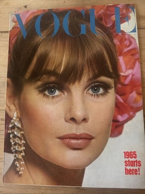 Jean CHRISSIE Shrimpton MICK JAGGER Aga Khan VOGUE magazine JANUARY 1965 Hockney