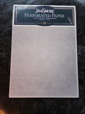 Jim Shore Perforated Paper-  Flourish Denim 9'' X 12'' 14 Count 