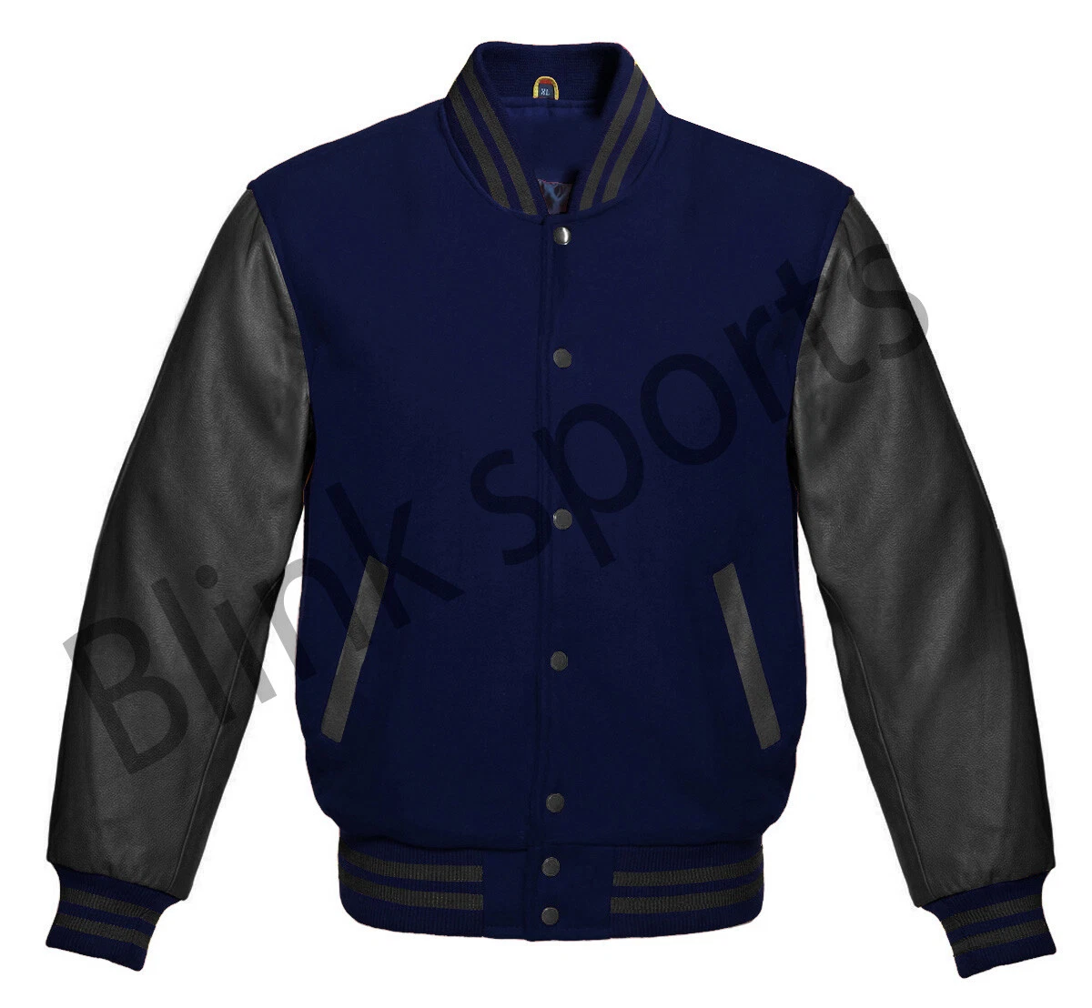 Letterman Varsity Jacket Navy Blue Wool Body & Black Real Leather Sleeves jacket
Opens in a new wind
