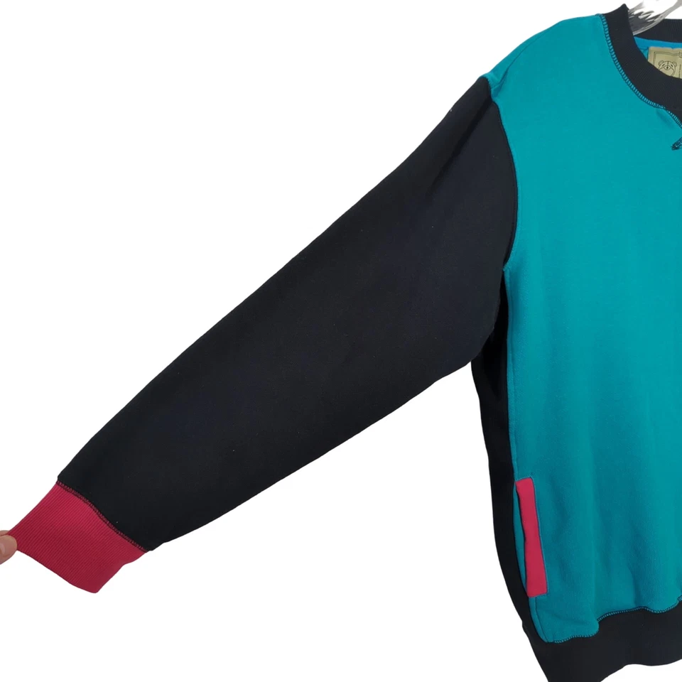 Entree LS Authentic Bear Skateboard Sweatshirt Size Small Blue Black long sleeve - Image 3 of 4