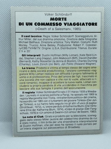 LOCANDINA CARTOLINA DI CIAK RIVISTA DI CINEMA E SPETTACOLO ANNO 1985 - Foto 100 di 156