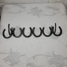 Real Horseshoe Coat Rack Handmade Welded Wall Hanging Mounted