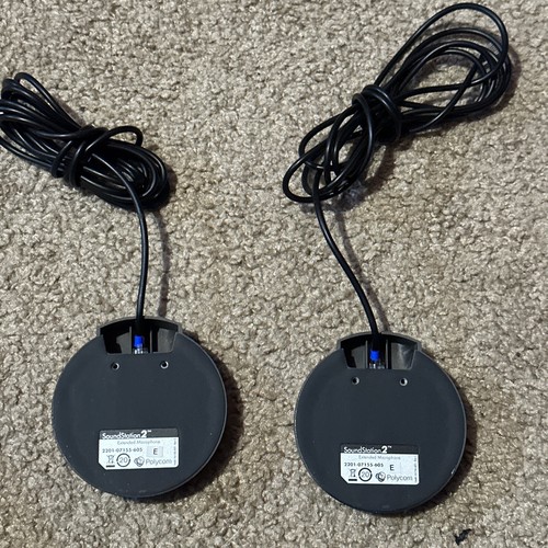 Polycom Soundstation 2 EX Mic Pods 2200-16155-001 Used With Box. Fast Shipping - Picture 4 of 6