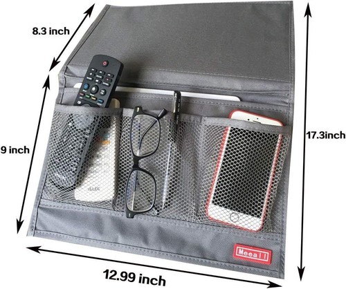 Bedside Storage Organizer with Pockets Bedside Caddy Table Cabinet Storage Or... - Picture 3 of 3