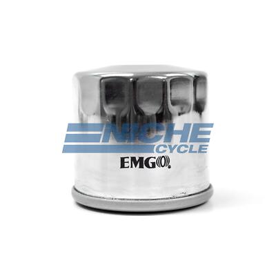Chrome Micro-Glass Premium Oil Filter For Suzuki VS 400 R/T Intruder 94,96