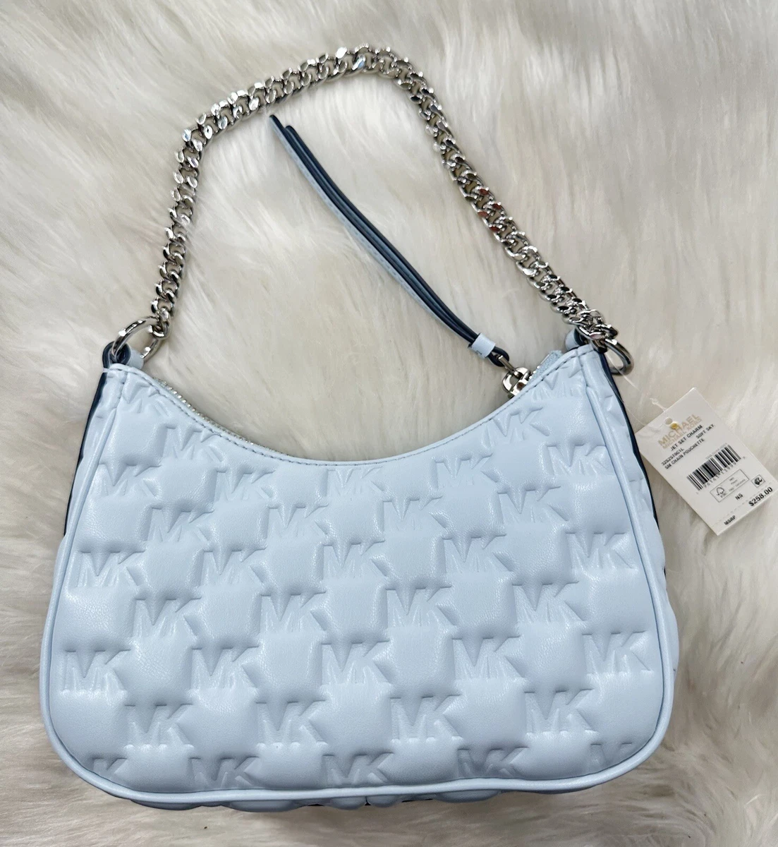 small blue michael kors purse