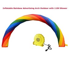 26x10ft 8X4Meter Inflatable Rainbow Advertising Arch Outdoor with 110V Blower