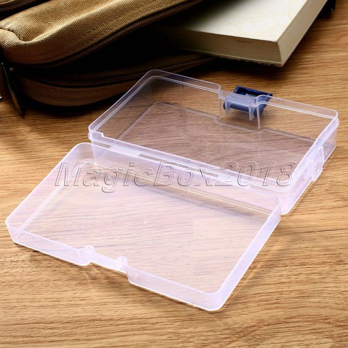 Transparent Plastic Storage Box Clear Square Rubber band Cosmetic Jewelry Box - Picture 7 of 11