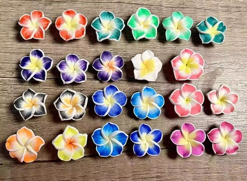 8pc Luau Hawaiian HIBISCUS Shoe Charms for Crocs & Shoe Laces - Picture 3 of 3