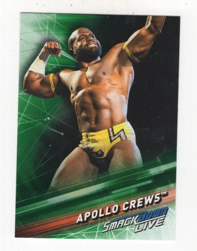 2019 TOPPS WWE SMACKDOWN LIVE WRESTLING GREEN APOLLO CREWS #5