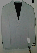 J.M Haggar H26 Slim Fit Stretch Fabric Suite Jacket 36 Regular Lt Grey Dry Clean
