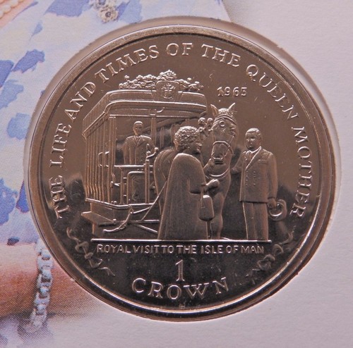 Isle of Man IOM Crown Royal Commemorative Coins EIIR Queen Mother BUNC on covers - Picture 35 of 82