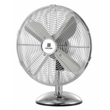 VENTILATORE DA TAVOLO DIAM.CM.30 BASE CIRCOLARE 35W 3 VELOCITÀ CROMATO