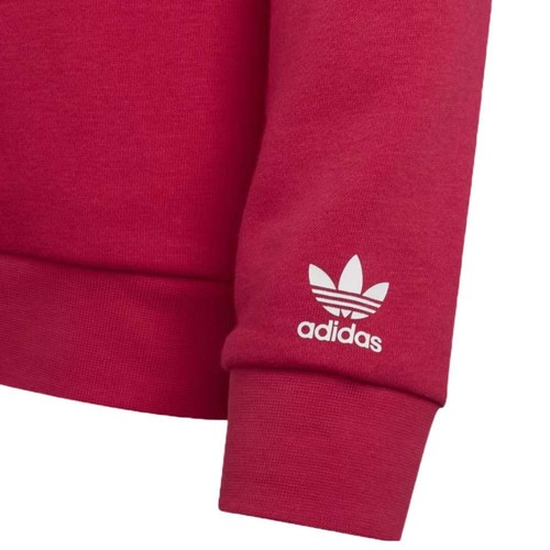 Adidas Originals Adicolor Kids' Hoodie Bold Pink HE4780 - Picture 4 of 4
