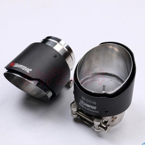 Fits For Jaguar F-PACE 2017-2022 Carbon Rear Exhaust Muffler Tip Tail Pipe 2PCS - Picture 3 of 11