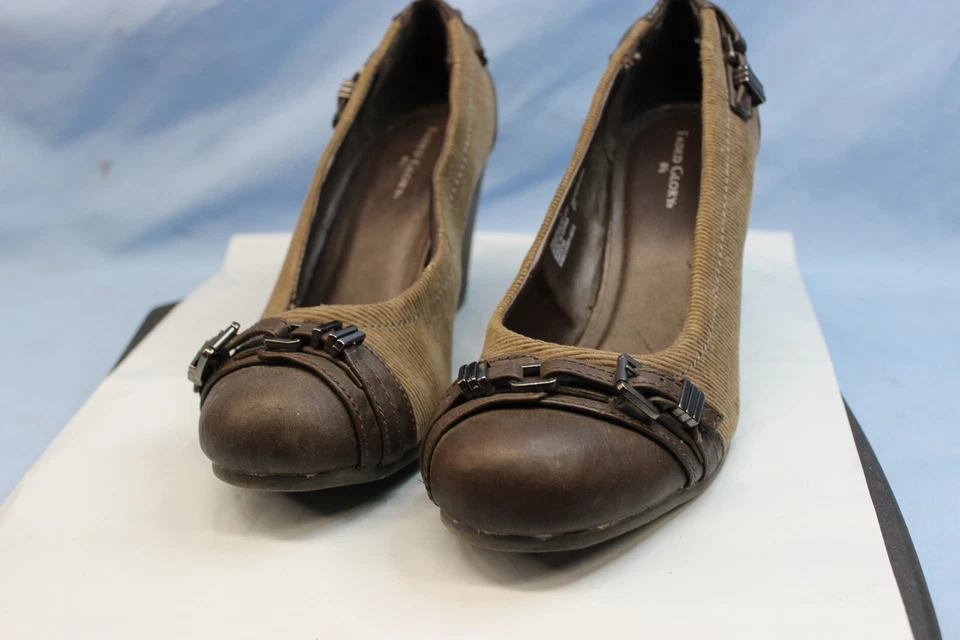 Faded Glory женщин коричневый вельветовый высокий каблук пряжка размер 8,5 - Изображение 3 из 4