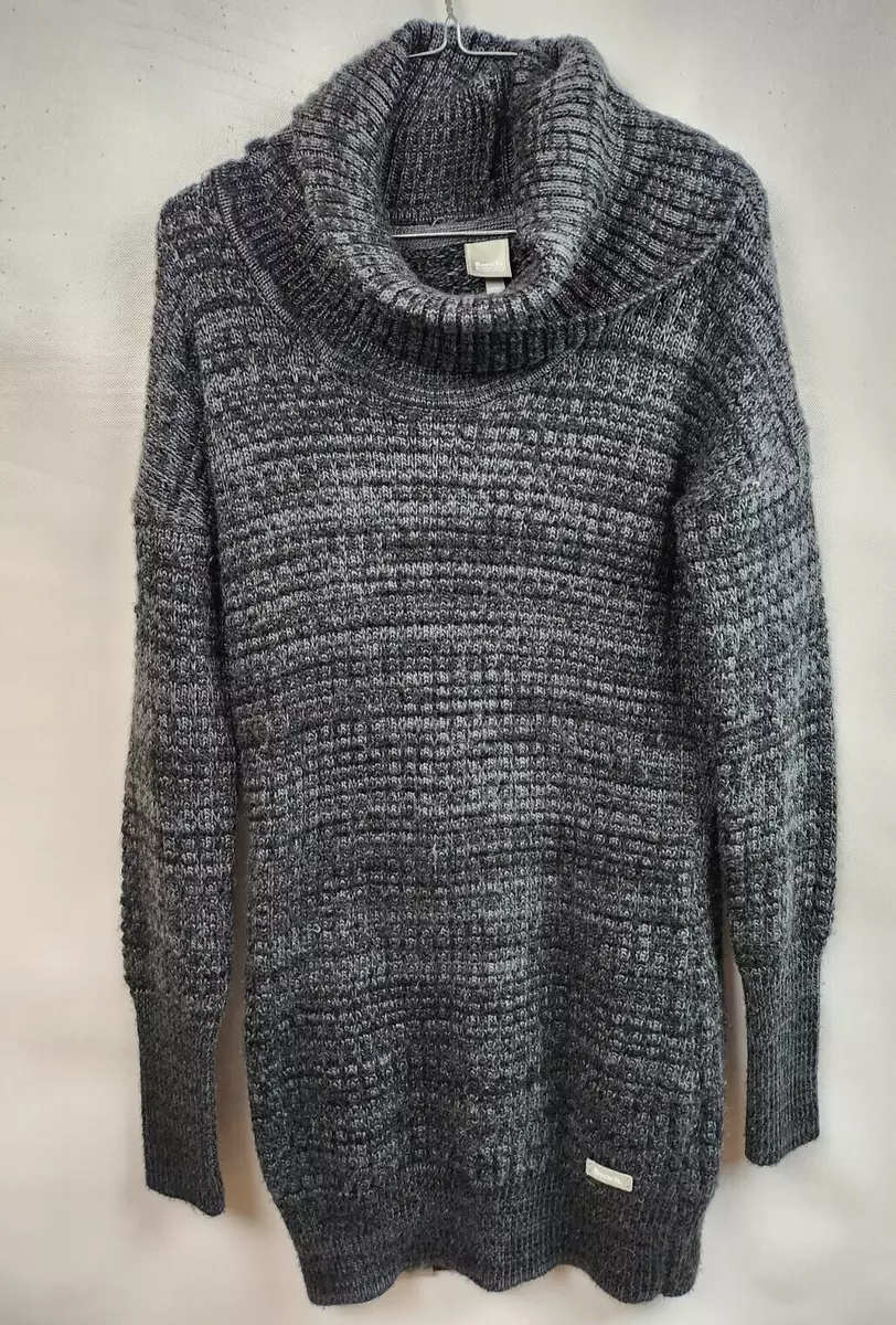 Bench Womens Sweater Dress Size Small Gray Cowl Neck Wool Blend Knit Pullover