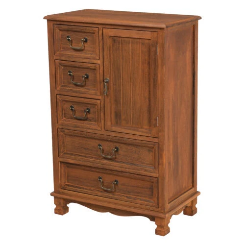 5 Drawers Dresser Wooden Storage Dressers Chests of Drawers for Bedroom Home - Image 2 of 4