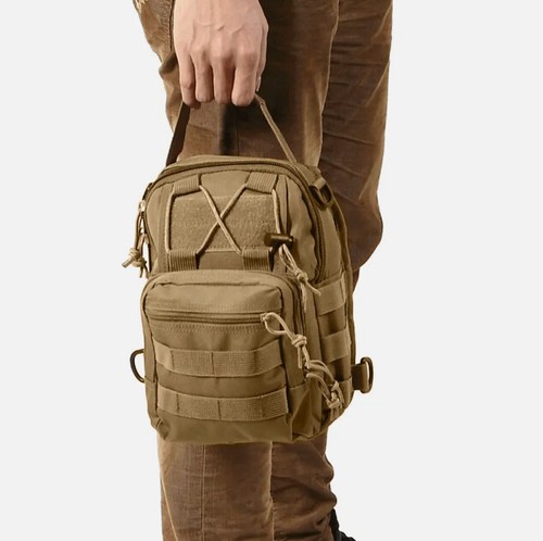 Mens Tactical Backpack Sling Shoulder Bag Molle Travel Chest Pack Outdoor Hiking - Picture 17 of 37