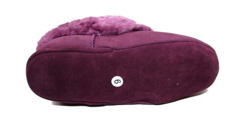 Deluxe Ladies Split Seam Sheepskin Soft Sole Slipper Plum Purple Womens Slippers - Picture 2 of 3
