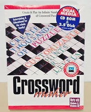 VTG Computer Program Crossword Maker by Cosmi 1996 Windows 3.1 & 95 New & Sealed
