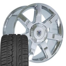 22 Chrome 5309 Wheels Tires Set Fit Cadillac Escalade Rims