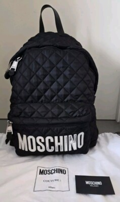 MOSCHINO ロゴ ブラック レディース リュック 8625 楽天市場】モスキーノ バックパック ロゴ ナイロン キルティング