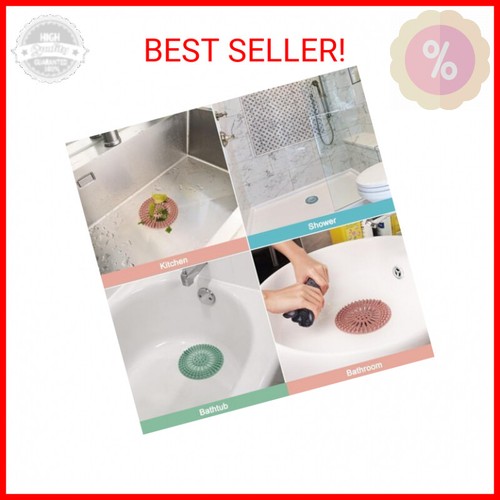 Hair Catcher Shower Drain Covers Protector Silicone Bathtub Hair Stopper Easy to - Picture 2 of 2