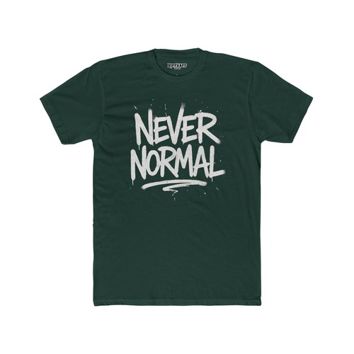Never Normal Unisex Cotton Crew Tee - Casual Statement T-Shirt - Riff Raff Wear - Picture 23 of 46