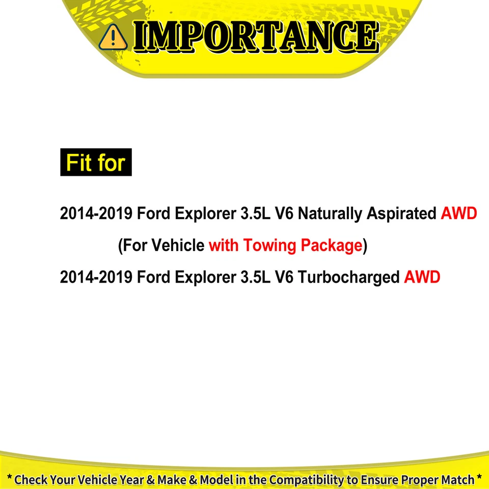 Par de eje delantero derecho derecho CV para Ford Explorer 2014-2017 2018 2019 AWD 3,5 L V6 Foto 2 de 4