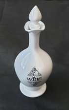 Vintage Burleigh ICTC Wei&szlig;keramik Wein Dekanter mit Stop Made in England 12"