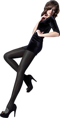 Women's Satin De Luxe Tights 100 Denier 3D, High Gloss, Shiny Opaque Tights 