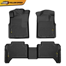 Car Floor Mats Liners Fit for 2005-2015 Toyota Tacoma Double Cab TPE All-Weather