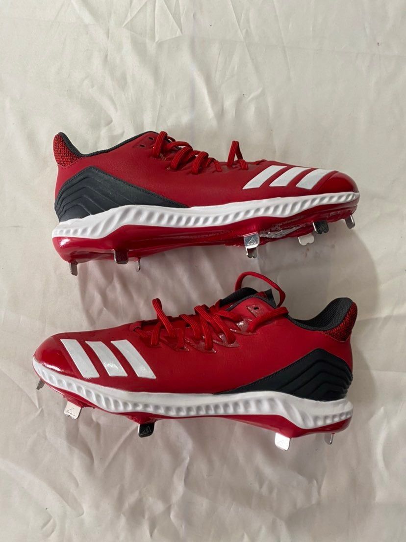 New Mens Adidas Baseball Cleats Red Size 7