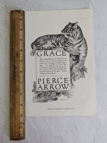 1917 Pierce Arrow Motor Car Buffalo NY Grace Tiger Original advertisement - Picture 4 of 5