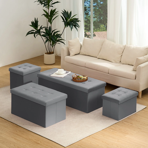 Velvet Storage Ottoman Bench 43" Footrest Chest Seat Padded Stool Bedroom 660Lb - Picture 7 of 10