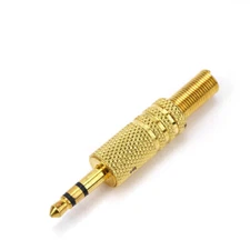 3.5mm Stereo Gold Plated Headphone Earphone Replacement Audio Jack Plug Solder