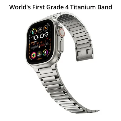 LULULOOK Grade 4 Titanium Band For Apple Watch 49mm Ultra 2/1With Magnetic Clasp