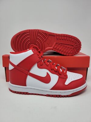 Nike Dunk HI Retro Championship White Red DD1399-106 Men's & GS Sizes Brand New