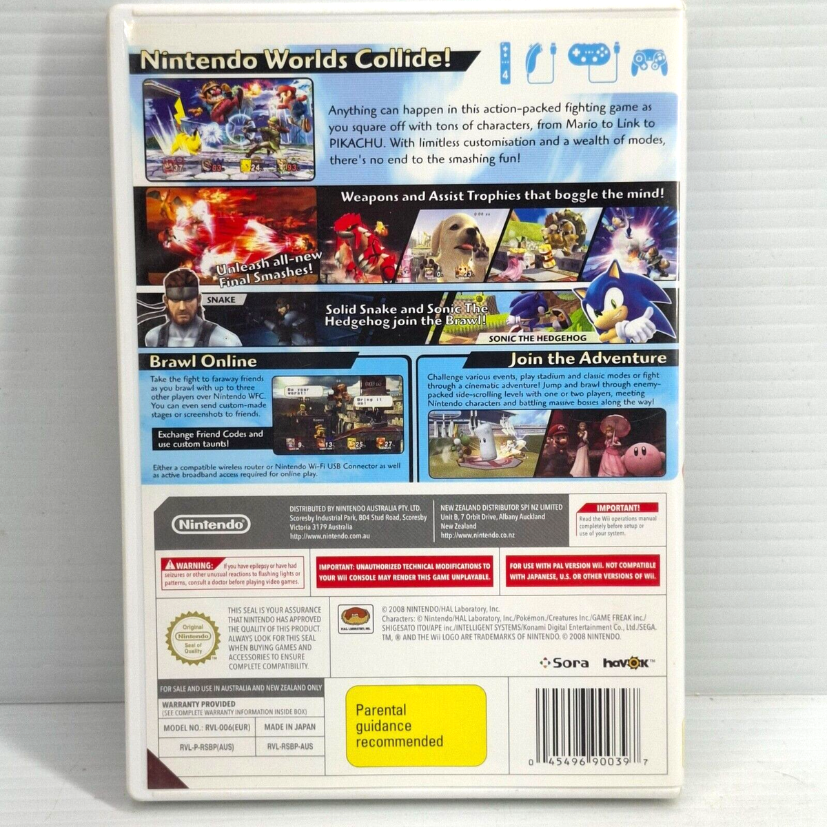 Carátula de Super Smash Bros. Brawl para WII
