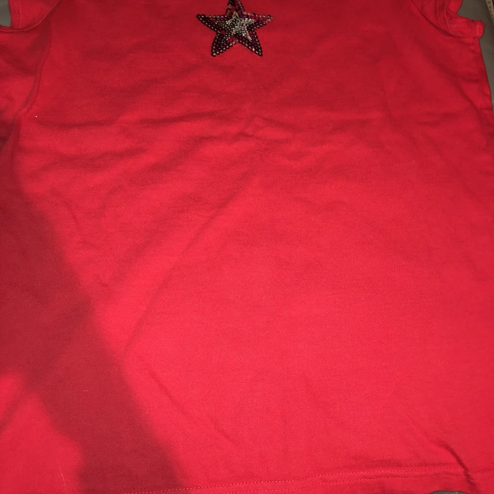 Camisa Target Circo Roja XL Estrella Lentejuelas Niña-usada solo unas pocas veces. Foto 2 de 4