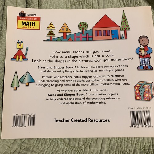 Read Think Do Math: Sizes & Shapes Book 2 Paperback Book (Ages 5 & Up) - Picture 2 of 9