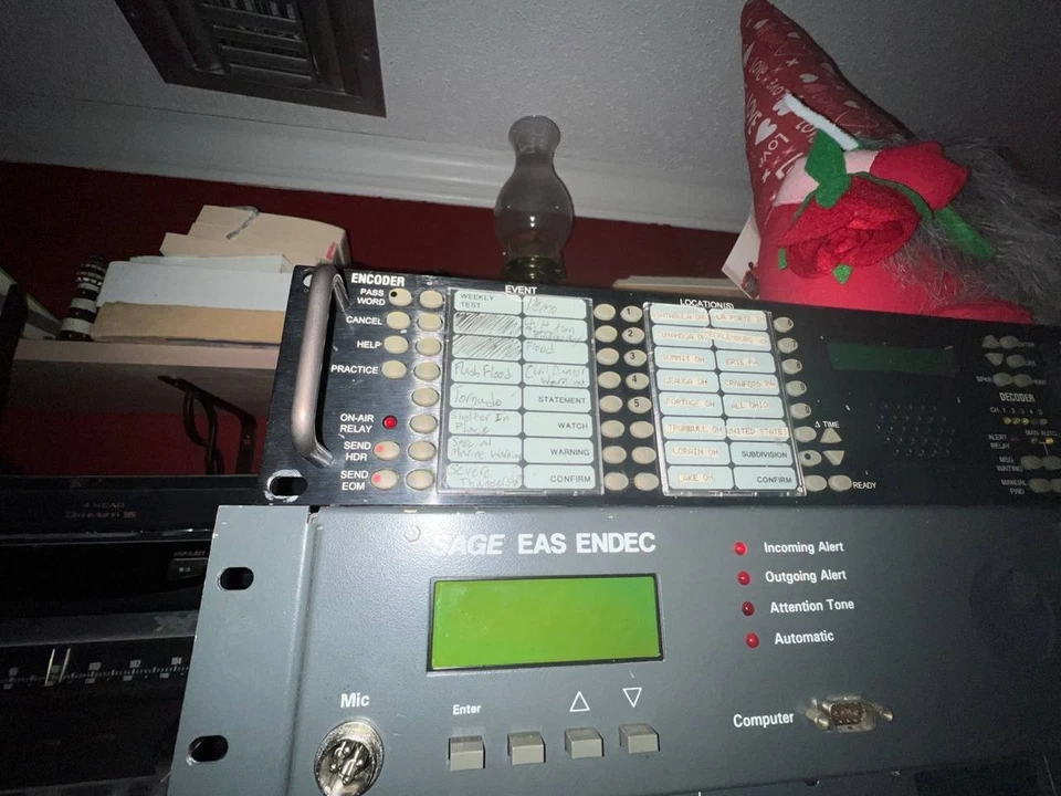 Codificador/decodificador de sistema de alerta de emergencia TFT EAS 911 con impresora térmica Foto 2 de 3